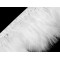 Bandă din pene de barză marabou 12-15 cm - Alb (1 Bucată)