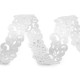 Aplikacja satynowa w taśmie szerokość 22mm ażurowy wzór - White (1 Metr) Aplikacja satynowa w taśmie szerokość 22mm ażurowy wzór - White (1 Metr)
