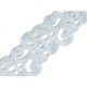 Aplikacja satynowa w taśmie szerokość 22mm ażurowy wzór - White (1 Metr) Aplikacja satynowa w taśmie szerokość 22mm ażurowy wzór - White (1 Metr)