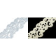 Aplikacja satynowa w taśmie szerokość 22mm ażurowy wzór - White (1 Metr) Aplikacja satynowa w taśmie szerokość 22mm ażurowy wzór - White (1 Metr)