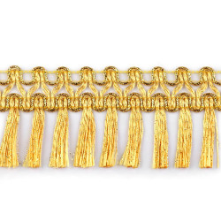 Chainette fringe width 50 mm - Gold (1 Meter)