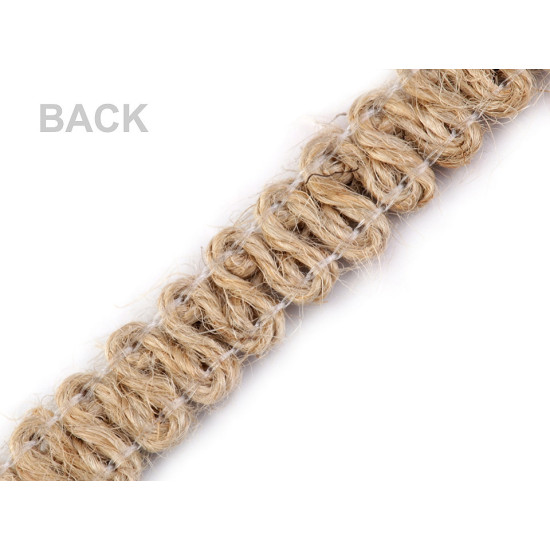 Jute braid trimming width 11 mm - Natural burlap (1 Meter) Jute braid trimming width 11 mm - Natural burlap (1 Meter)