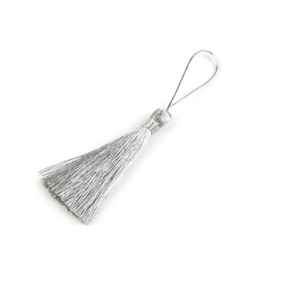 Ciucuri lurex, 5 cm - Argintiu (10 Bucăți) Ciucuri lurex, 5 cm - Argintiu (10 Bucăți)