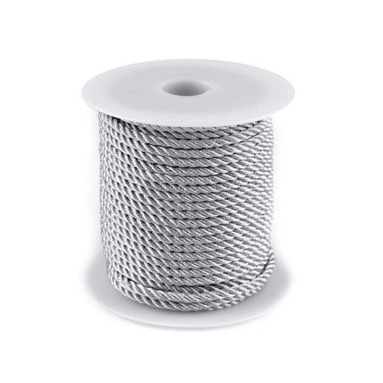 Sznurek skręcany z lureksem ø2,5 mm - Złoty (100 Metry) Sznurek skręcany z lureksem ø2,5 mm - Złoty (100 Metry)