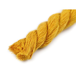 Twisted cotton cord / rope ø12 mm, macrame - Mustard (10 Meters)