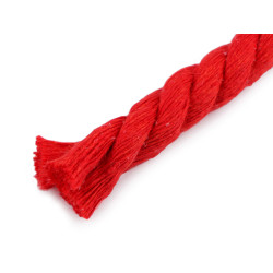 Twisted cotton cord / rope ø12 mm, macrame - Red (10 Meters)