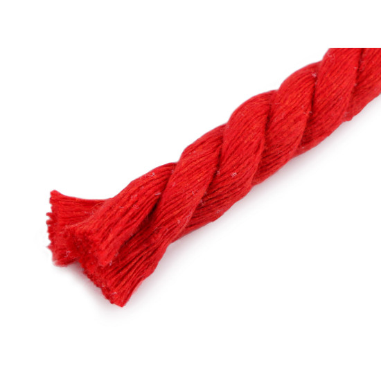 Twisted cotton cord / rope ø12 mm, macrame - Red (30 Meters) Twisted cotton cord / rope ø12 mm, macrame - Red (30 Meters)