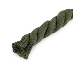 Twisted cotton cord / rope ø12 mm, macrame - Dark green (10 Meters)