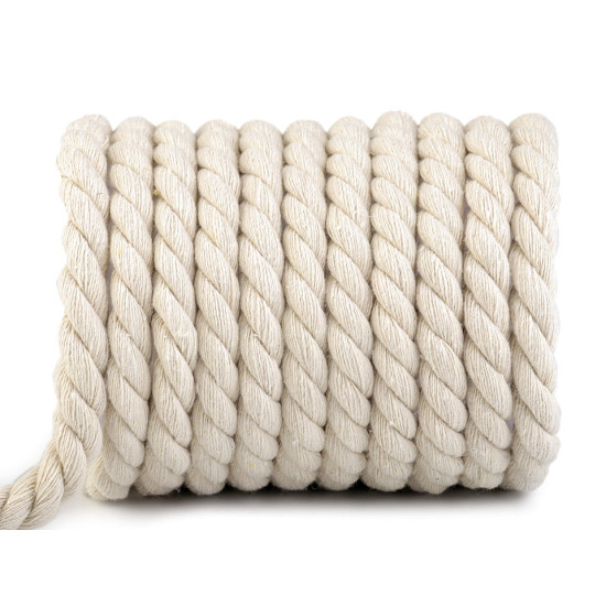 Twisted cotton cord / rope ø12 mm, macrame - Red (30 Meters) Twisted cotton cord / rope ø12 mm, macrame - Red (30 Meters)