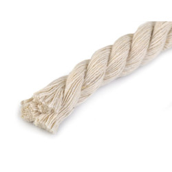 Twisted cotton cord / rope ø12 mm, macrame - Ecru light (10 Meters)