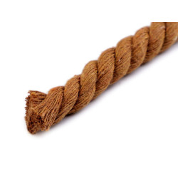 Twisted cotton cord / rope ø12 mm, macrame - Brown natural (10 Meters)