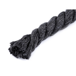 Twisted cotton cord / rope ø12 mm, macrame - Gray (10 Meters)