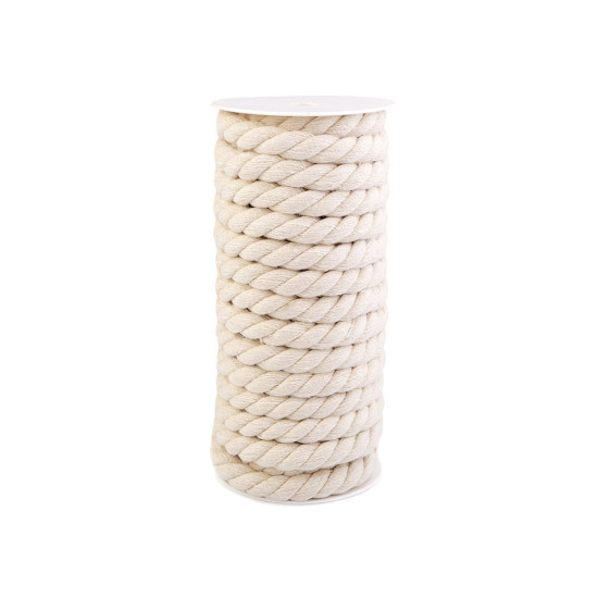 Twisted cotton cord / rope ø12 mm, macrame - Red (30 Meters) Twisted cotton cord / rope ø12 mm, macrame - Red (30 Meters)