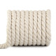 Twisted cotton cord / rope ø15 mm, macrame - Ecru light (10 Meters) Twisted cotton cord / rope ø15 mm, macrame - Ecru light (10 Meters)