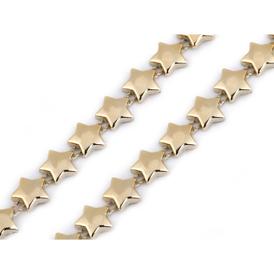 Christmas plastic star trimming width 10 mm - Gold lt. (9 Meters) Christmas plastic star trimming width 10 mm - Gold lt. (9 Meters)
