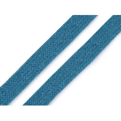 Clothing cord flat width 11-15 mm - Blue (10 Meters)