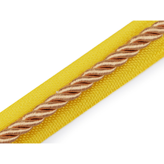 Wypustka szerokość 20 mm ze sznurkiem skręcanym - Beżowy (20 Metry) Wypustka szerokość 20 mm ze sznurkiem skręcanym - Beżowy (20 Metry)
