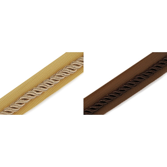 Wypustka szerokość 20 mm ze sznurkiem skręcanym - Beżowy (20 Metry) Wypustka szerokość 20 mm ze sznurkiem skręcanym - Beżowy (20 Metry)
