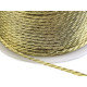 Cordoncino intrecciato, dimensioni: ø 1,5 mm, con filetto metallico - Oro (90 Metri) Cordoncino intrecciato, dimensioni: ø 1,5 mm, con filetto metallico - Oro (90 Metri)