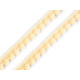 Taśma szerokość 11 mm z pomponami ø5 mm - White (1 Metr) Taśma szerokość 11 mm z pomponami ø5 mm - White (1 Metr)