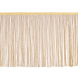 Bordure à franges avec lurex, largeur 25 cm - Or lt. (1 Mètre)