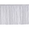 Bordo con frange, con lurex, larghezza: 25 cm - Argento (1 Metro)