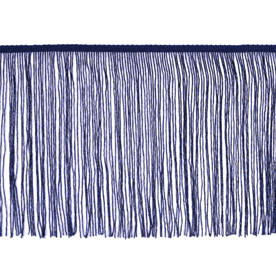 Bordure à franges avec lurex, largeur 25 cm - Blanc (1 Mètre) Bordure à franges avec lurex, largeur 25 cm - Blanc (1 Mètre)