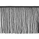 Bordure à franges avec lurex, largeur 25 cm - Blanc (1 Mètre) Bordure à franges avec lurex, largeur 25 cm - Blanc (1 Mètre)
