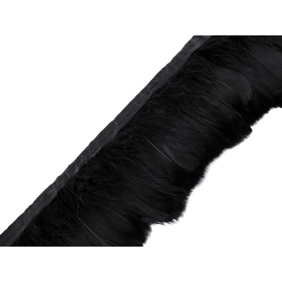 Taśma z piór - gęsie pióra szerokość 6-11 cm - Granatowy (9 Metry) Taśma z piór - gęsie pióra szerokość 6-11 cm - Granatowy (9 Metry)