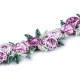 Emboidered 3d flower braid trimming width 15 mm - Light violet (27 Meters) Emboidered 3d flower braid trimming width 15 mm - Light violet (27 Meters)