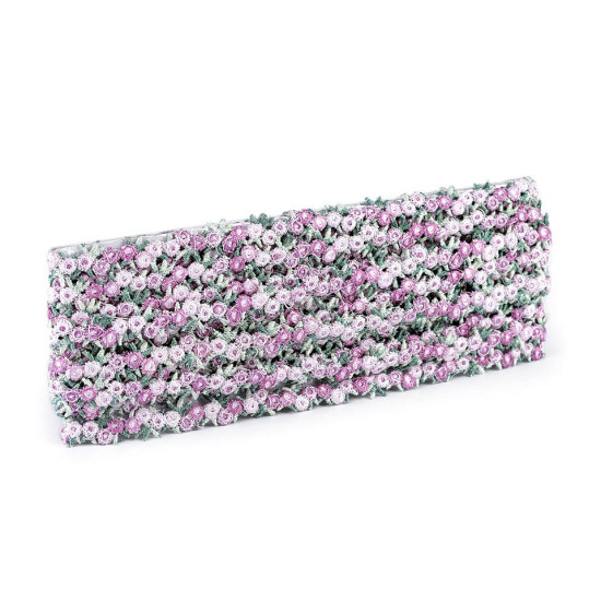 Emboidered 3d flower braid trimming width 15 mm - Light violet (27 Meters) Emboidered 3d flower braid trimming width 15 mm - Light violet (27 Meters)