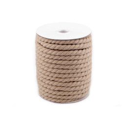 Twisted cotton cord / rope ø8 mm, macrame - Natural burlap (20 Meters)
