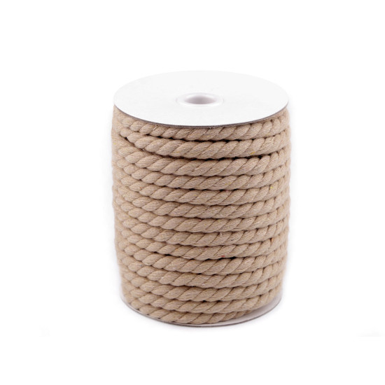 Twisted cotton cord / rope ø8 mm, macrame - Dark red (20 Meters) Twisted cotton cord / rope ø8 mm, macrame - Dark red (20 Meters)