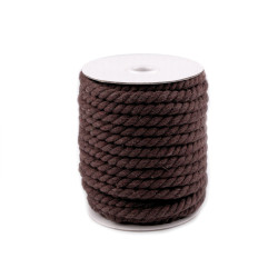 Twisted cotton cord / rope ø8 mm, macrame - Brown (20 Meters)