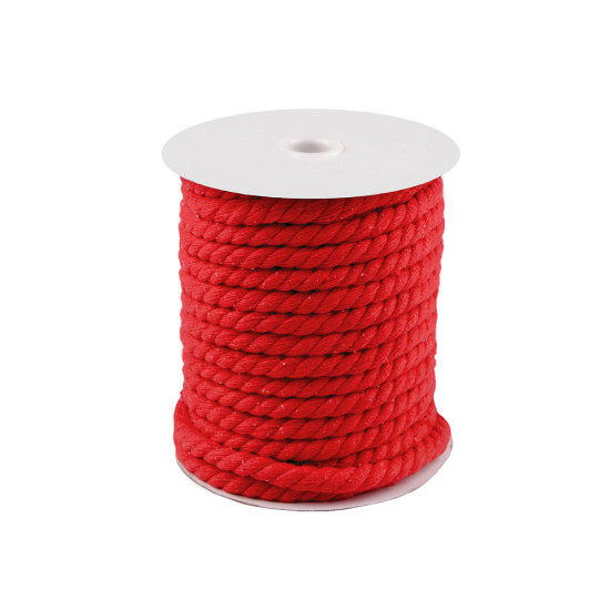 Twisted cotton cord / rope ø8 mm, macrame - Dark red (20 Meters) Twisted cotton cord / rope ø8 mm, macrame - Dark red (20 Meters)