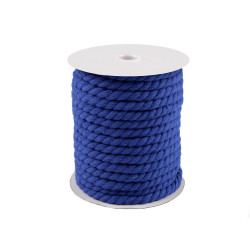 Twisted cotton cord / rope ø8 mm, macrame - King blue (20 Meters)