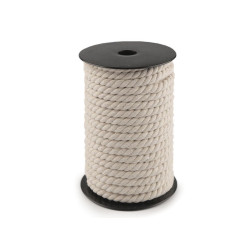 Twisted cotton cord / rope ø8 mm, macrame - Burlap (20 Meters)
