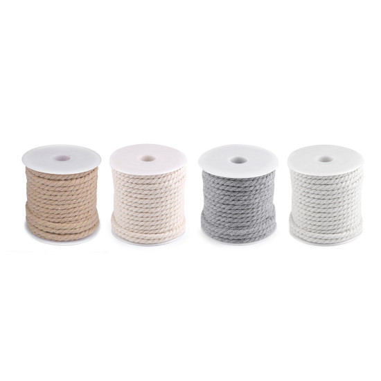 Twisted cotton cord / rope ø5 mm, macrame - Burlap (15 Meters) Twisted cotton cord / rope ø5 mm, macrame - Burlap (15 Meters)