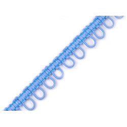 Bandă cu butoniere elastice, lățime 15 mm - Albastru deschis (18 Metri)