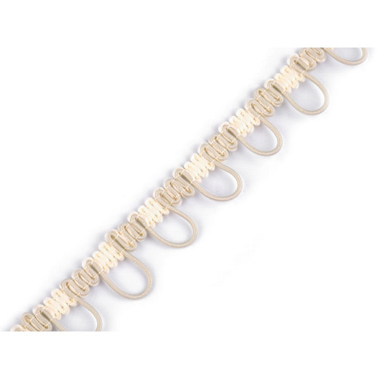 Bandă cu butoniere elastice, lățime 15 mm - Ecru (3 Metri) Bandă cu butoniere elastice, lățime 15 mm - Ecru (3 Metri)