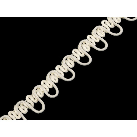 Bandă cu butoniere elastice, lățime 15 mm - Ecru (3 Metri) Bandă cu butoniere elastice, lățime 15 mm - Ecru (3 Metri)