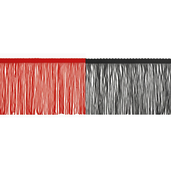 Fransen breite 12,5 cm - Schwarz (1 Meter) Fransen breite 12,5 cm - Schwarz (1 Meter)