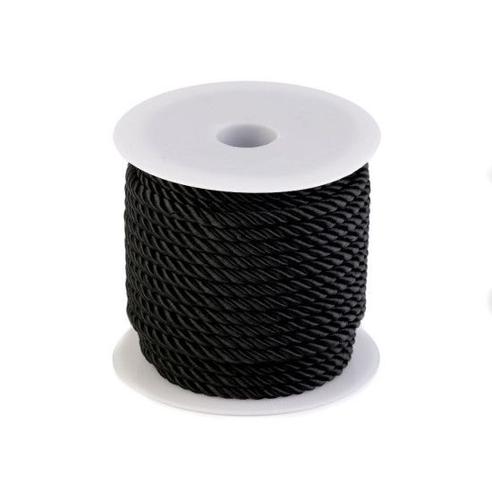 Šňůra kroucená ø5 mm - Černá (80 Metry) Šňůra kroucená ø5 mm - Černá (80 Metry)