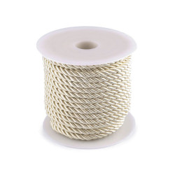 Twisted cord / string ø5 mm - Cream lightest (20 Meters)