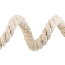Twisted cotton cord / rope ø18 mm, macrame - Ecru light (1 Meter)