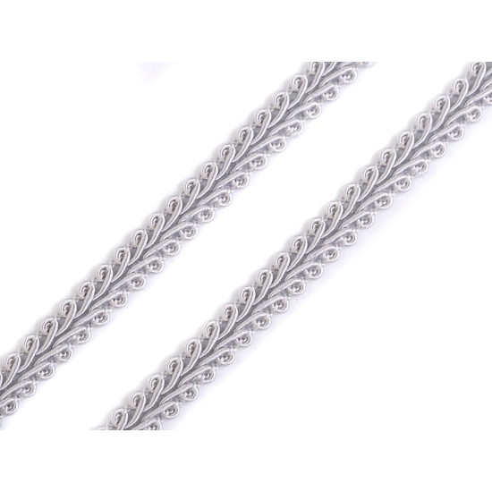 Gimp braid trim width 8 mm - Silver (75 Meters) Gimp braid trim width 8 mm - Silver (75 Meters)
