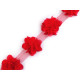 Chiffon flower trim on tulle width 60 mm - Cream lightest (9 Meters) Chiffon flower trim on tulle width 60 mm - Cream lightest (9 Meters)