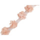 Chiffon flower trim on tulle width 60 mm - Cream lightest (9 Meters) Chiffon flower trim on tulle width 60 mm - Cream lightest (9 Meters)
