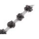 Chiffon flower trim on tulle width 60 mm - Cream lightest (9 Meters) Chiffon flower trim on tulle width 60 mm - Cream lightest (9 Meters)
