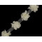 Chiffon flower trim on tulle width 60 mm - Cream lightest (45 Meters)